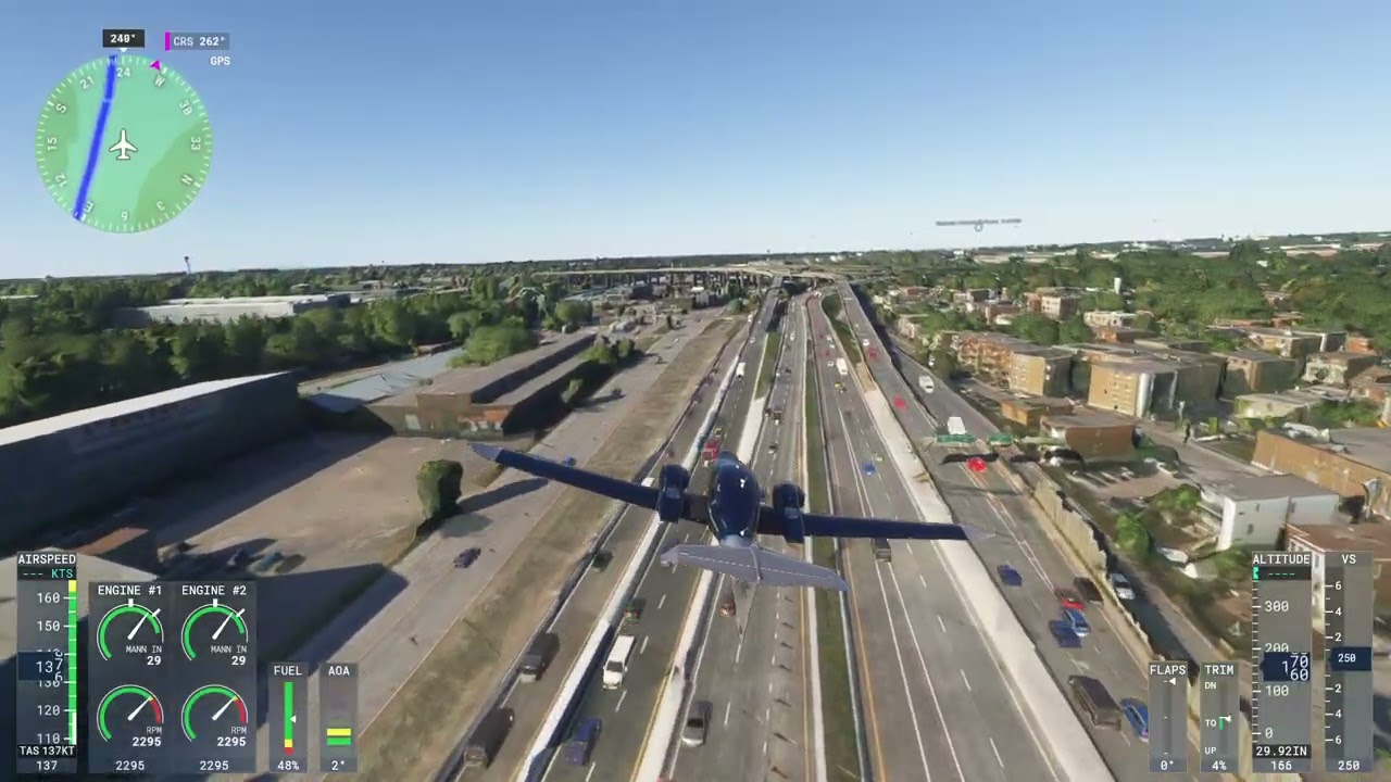 Survol Autoroute 20 Ouest, Montréal — Flight Simulator