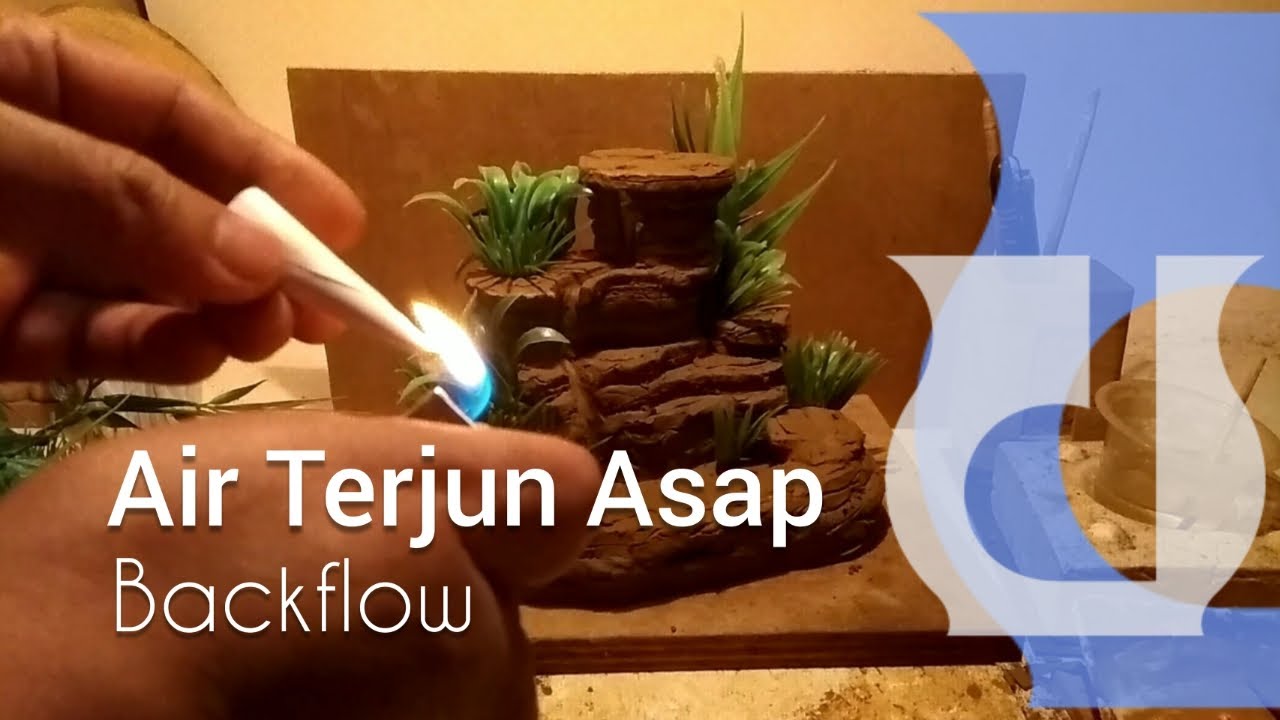 Kerajinan Tanah Liat // Membuat Miniatur Kolam Air Terjun // Backflow
