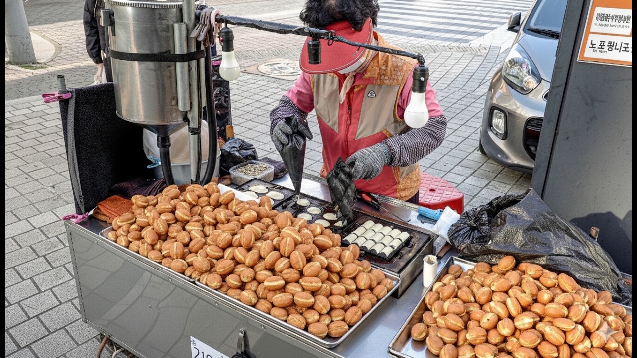 추억의 한입 쏙 땅콩빵!! 땅콩빵 & 흰앙금빵│One bite! peanut bread & white bean paste bread