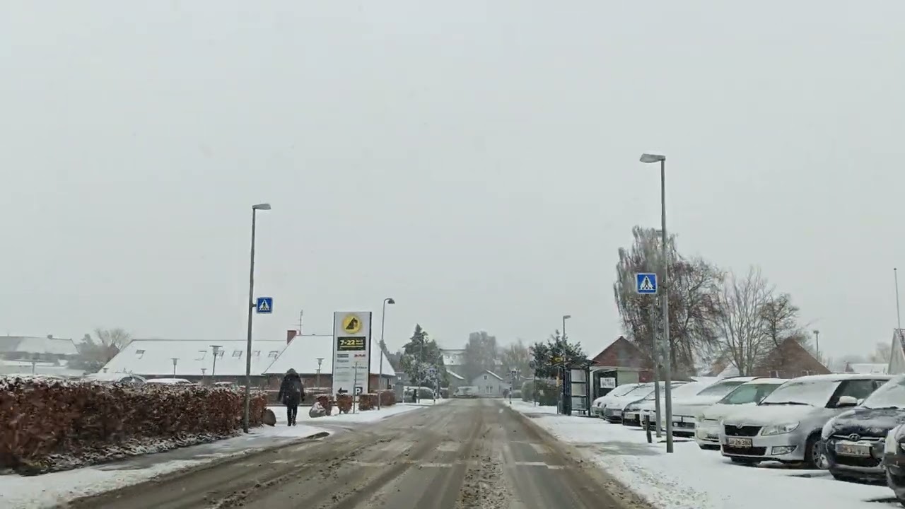 Driving in my car in Maribo in Denmark. 4K 2160p. 26/01-2026
