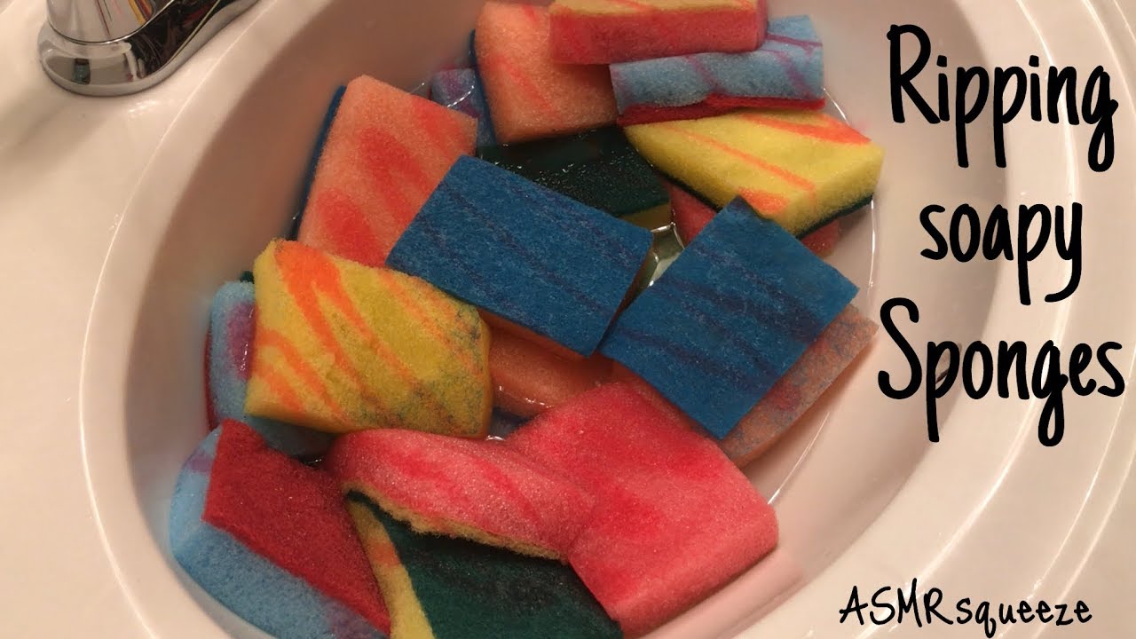ASMR Ripping Soapy Sponges/ASMRsqueeze