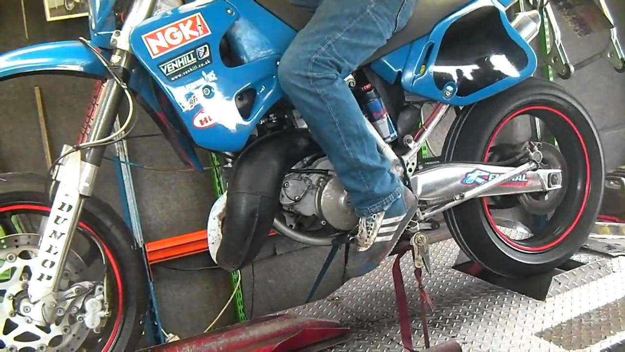 Aprilia RX125 Dyno Run supermoto polini 154 rs 125 rotax 122