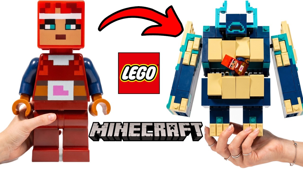 I Built a GIANT LEGO Minecraft Warden! 😱 | 21591 The Twisted Warden Battle