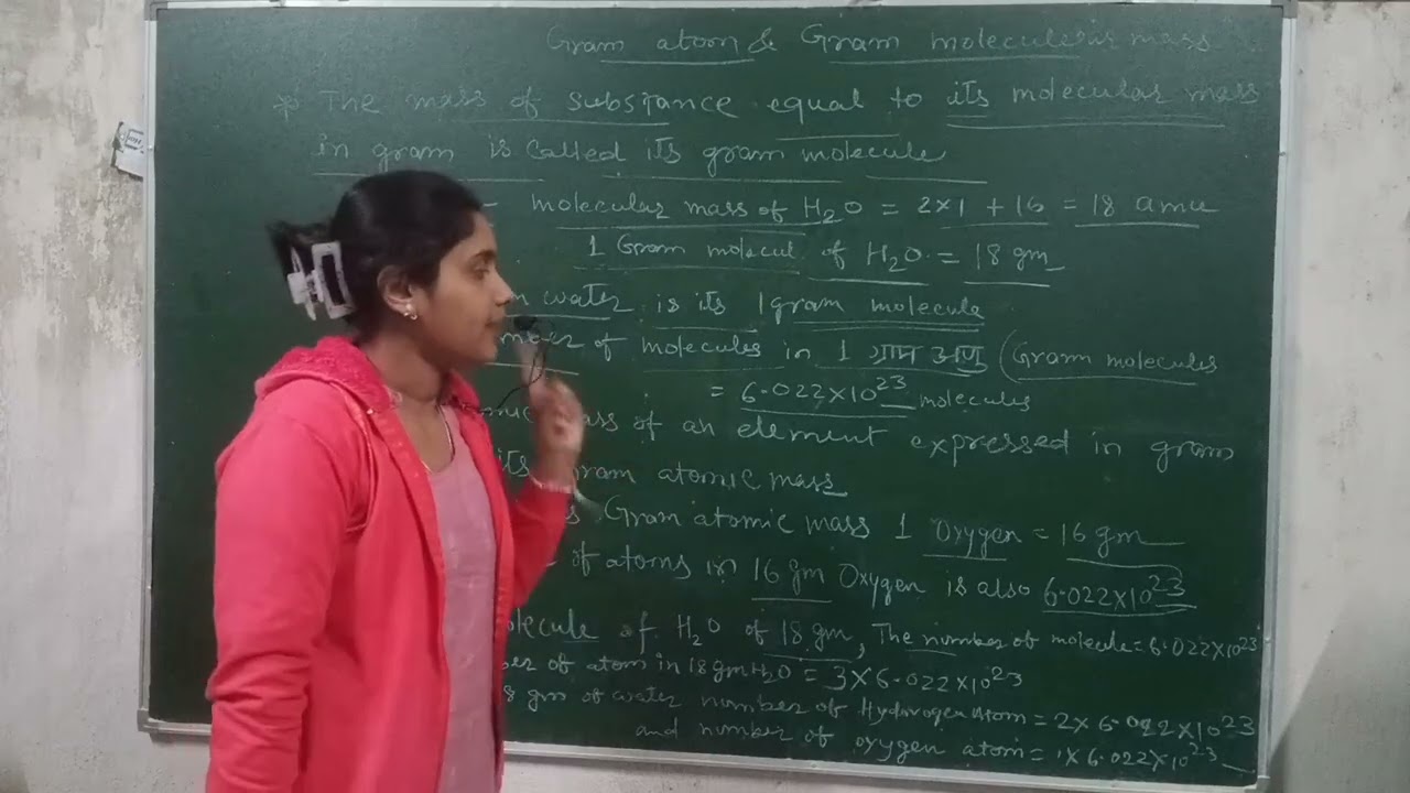 Class 9th chemistry gram atom and gram moleculer mass 