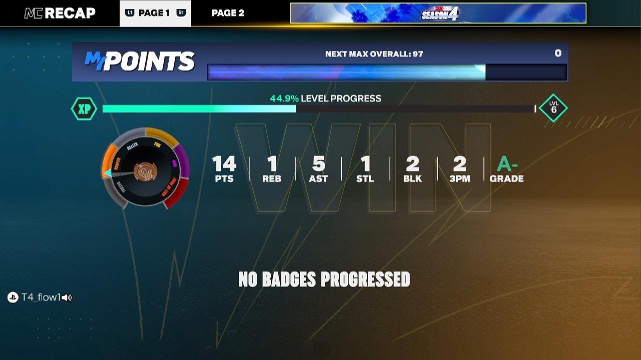 After slow start, my KD Build heats up in the 4th in NBA 2K26 REC (96 Overall: 14 PTS 5 AST 2 BLK)