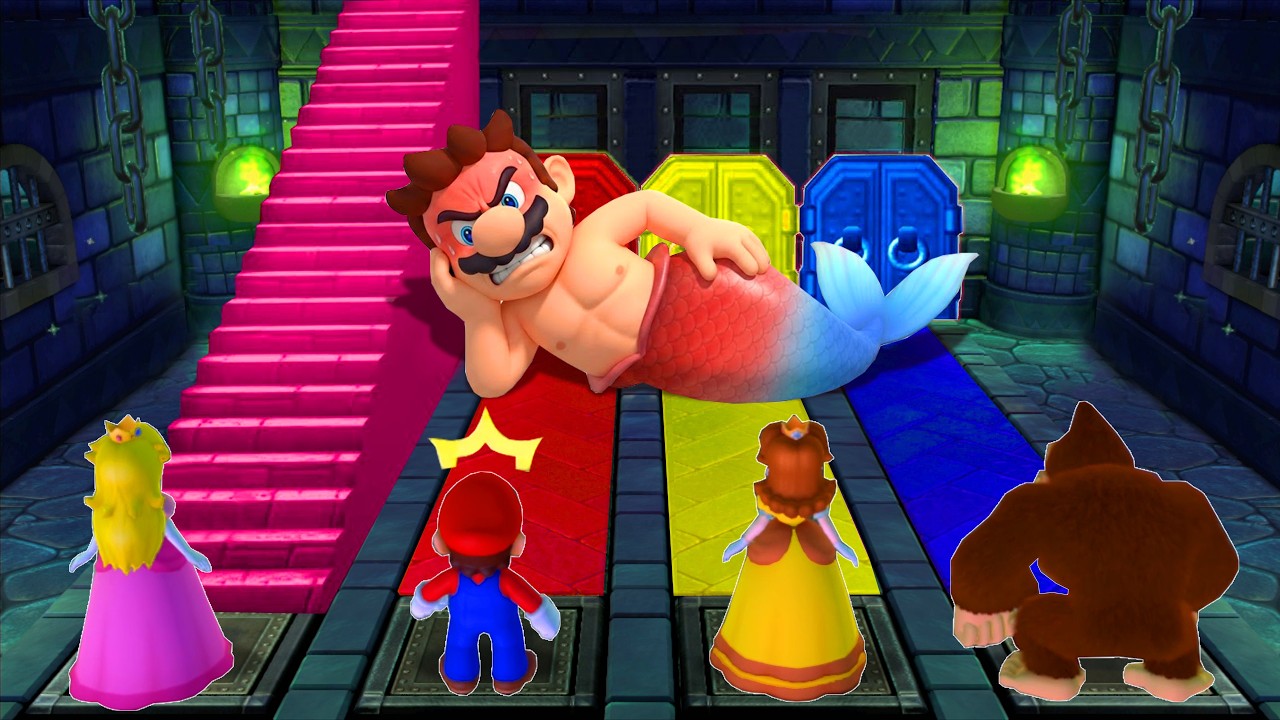 Mario Party 10 Minigames Showdown - Peach Vs Mario Vs Daisy Vs DK Kong (Master Difficulty)