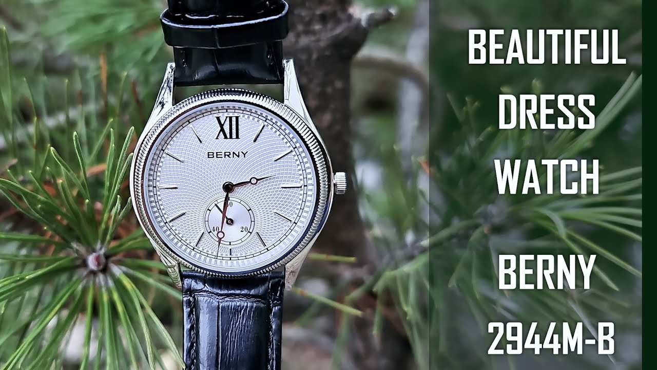 Stunning 7.5mm Thin Dress Watch - Berny 2944M-B full review #berny #gedmislaguna #watchreview