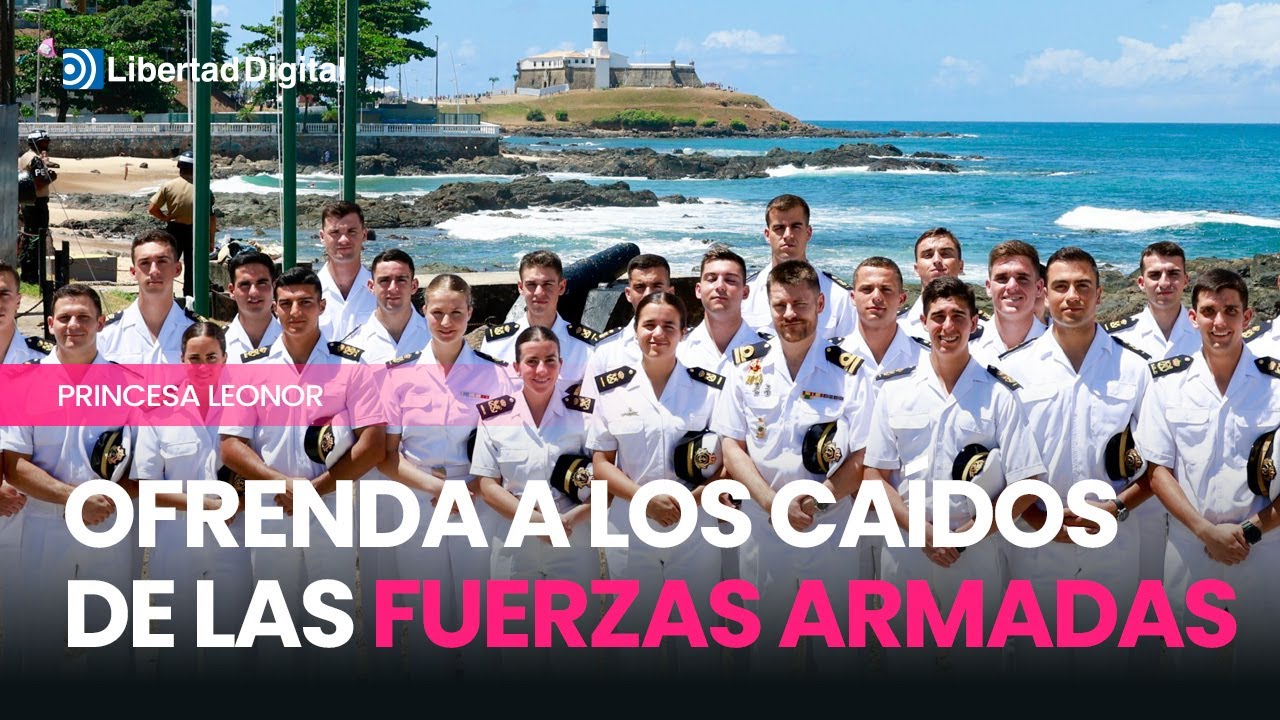 La Princesa Leonor participa en un homenaje a los caídos en Salvador de Bahía