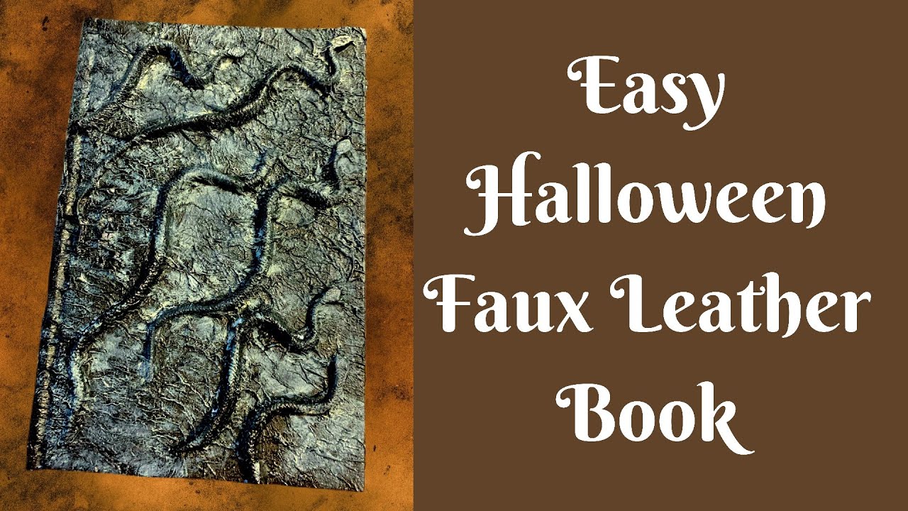 Halloween Crafts: How To Make A Faux Leather Book | Fake Leather With Toilet Paper And Glue