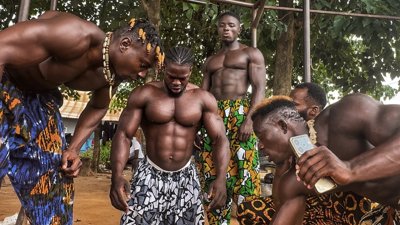 Challenging an African Bodybuilder to do 50 pull ups and 100 Push ups in under 5 mins ￼