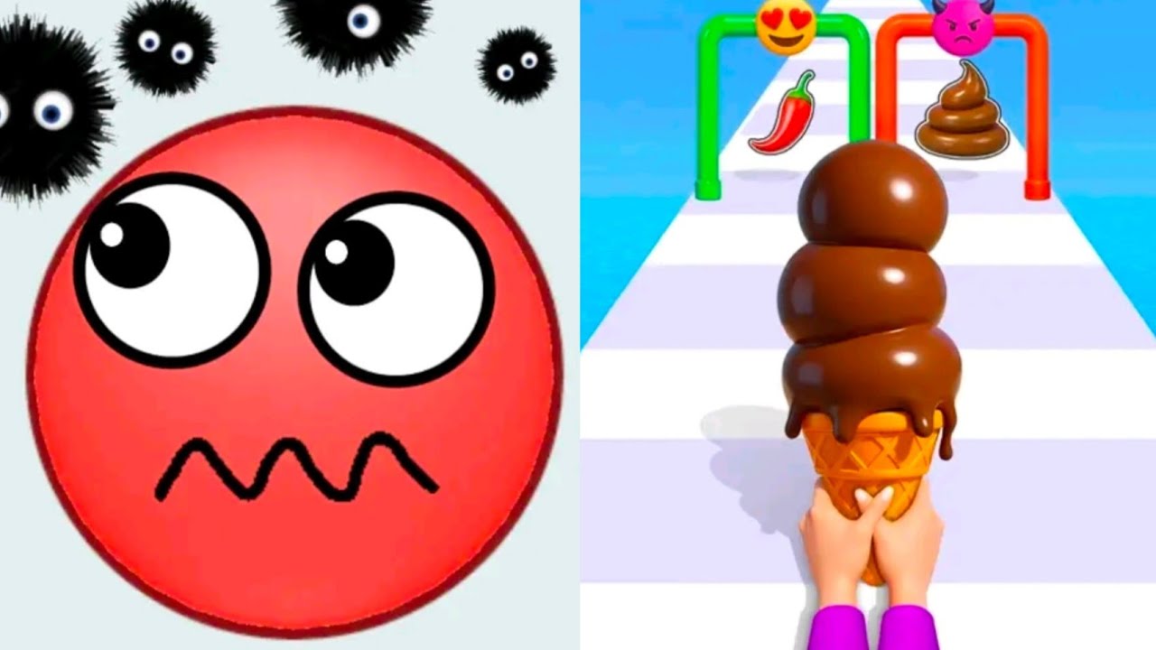 Hide Ball : Brain Teaser Games vs Stacky Ice Cream Runner | Gameplay 1