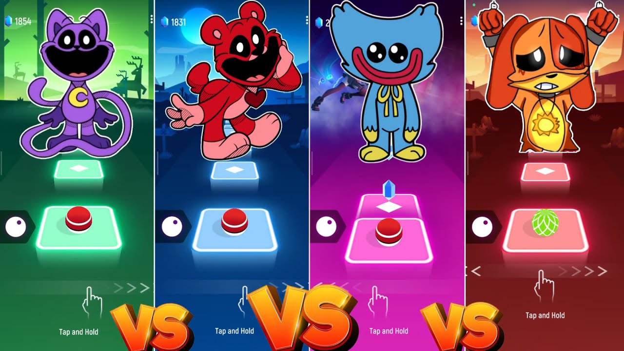 Poppy Playtime 3 x Smiling Critters VS Huggy Waggy VS DogDay song - Tiles Hop