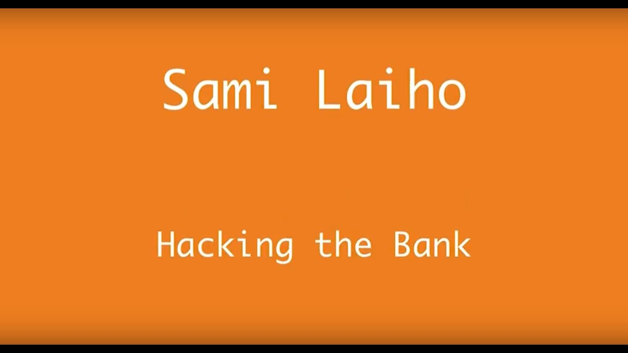 AppManagEvent 2018 session Hacking the bank by Sami Laiho