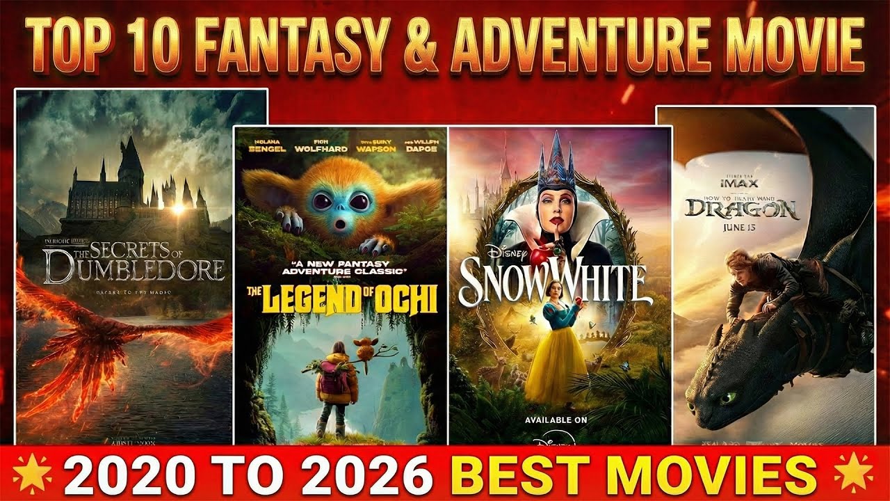 Top 10 Fantasy & Adventure Movies (2020–2026hollywood fantasy movies) | Must Watch Magical Films