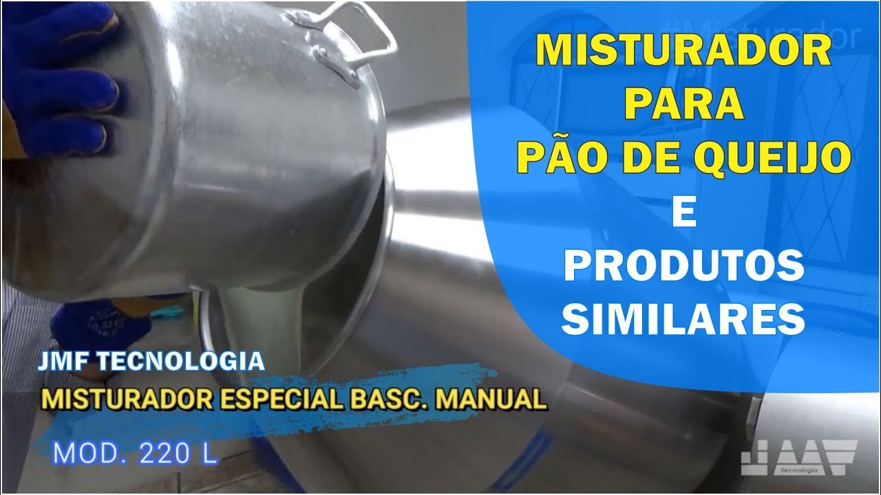 MÁQUINA DE PÃO DE QUEIJO - MISTURADOR INOX PARA ESCALDAR - 220L | JMF TECNOLOGIA
