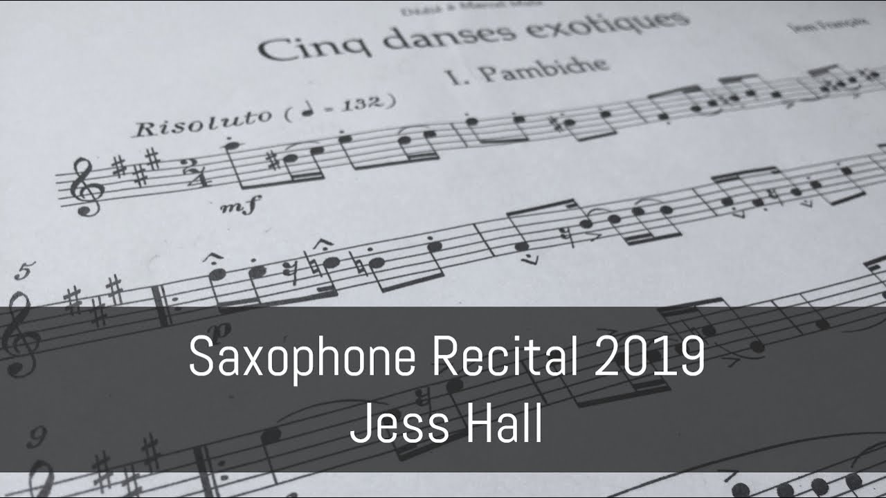 Jean Francaix: Cinq Danses Exotiques | 2019 Sax Recital