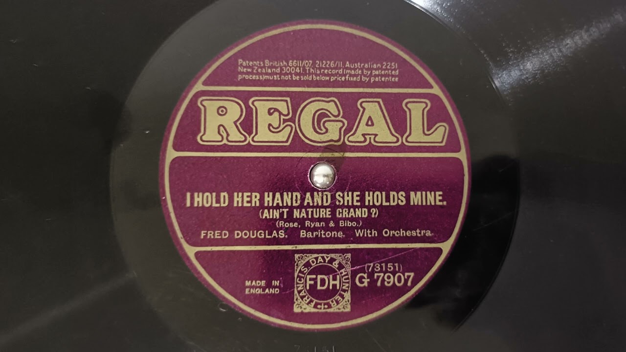 'I Hold Her Hand and She Holds Mine (Ain't Nature Grand?)', Fred Douglas (1923)