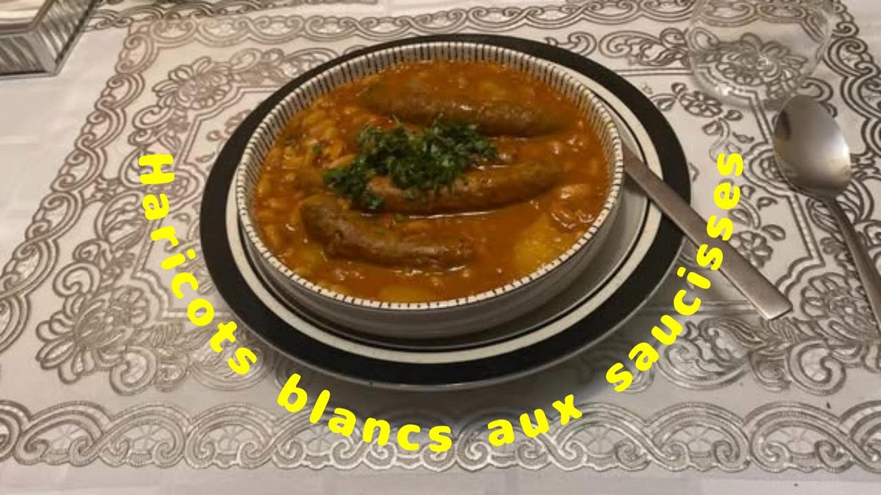 Haricots blancs aux saucisses #recette #cuisine #haricotsblancs #saucisses #cuisinemaison