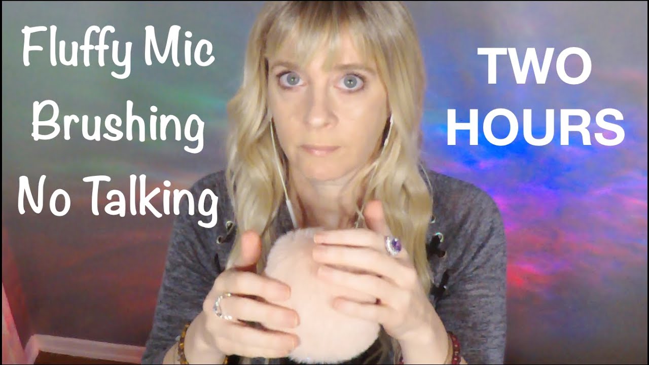 ASMR TWO HOURS OF FLUFFY MICROPHONE BRUSHING | NO TALKING