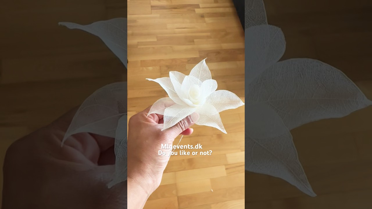 You Won&rsquo;t Believe What This Skeleton Leaf Becomes 🌸✨#diy #tabledecor #shortsviral