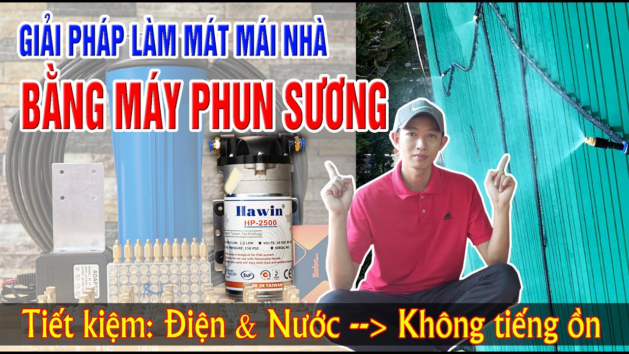 Cách lắp máy phun sương làm mát mái nhà | @NguyễnLix