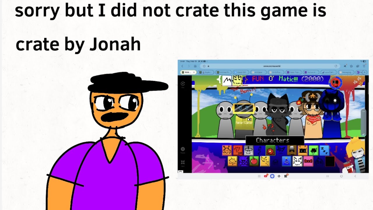 I played this Sprunki 1996 remastered by Jonah (BTW, I did not crate this game is by Jonah, ok?)