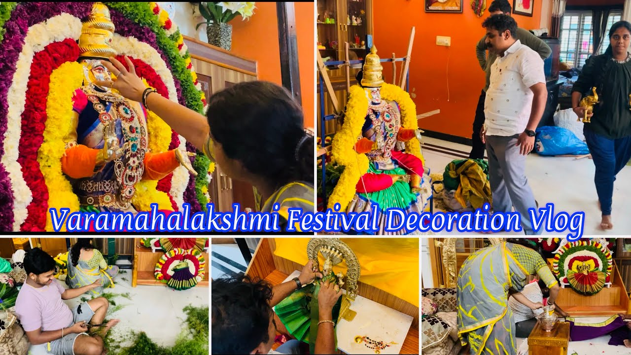 Varamahalakshmi Festival Decoration Vlog #lakshmisureshcooking