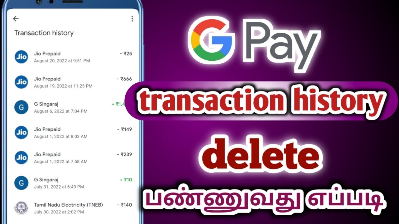 Google pay transaction history delete in tamil | G pay transaction history delete | Natsathra tech