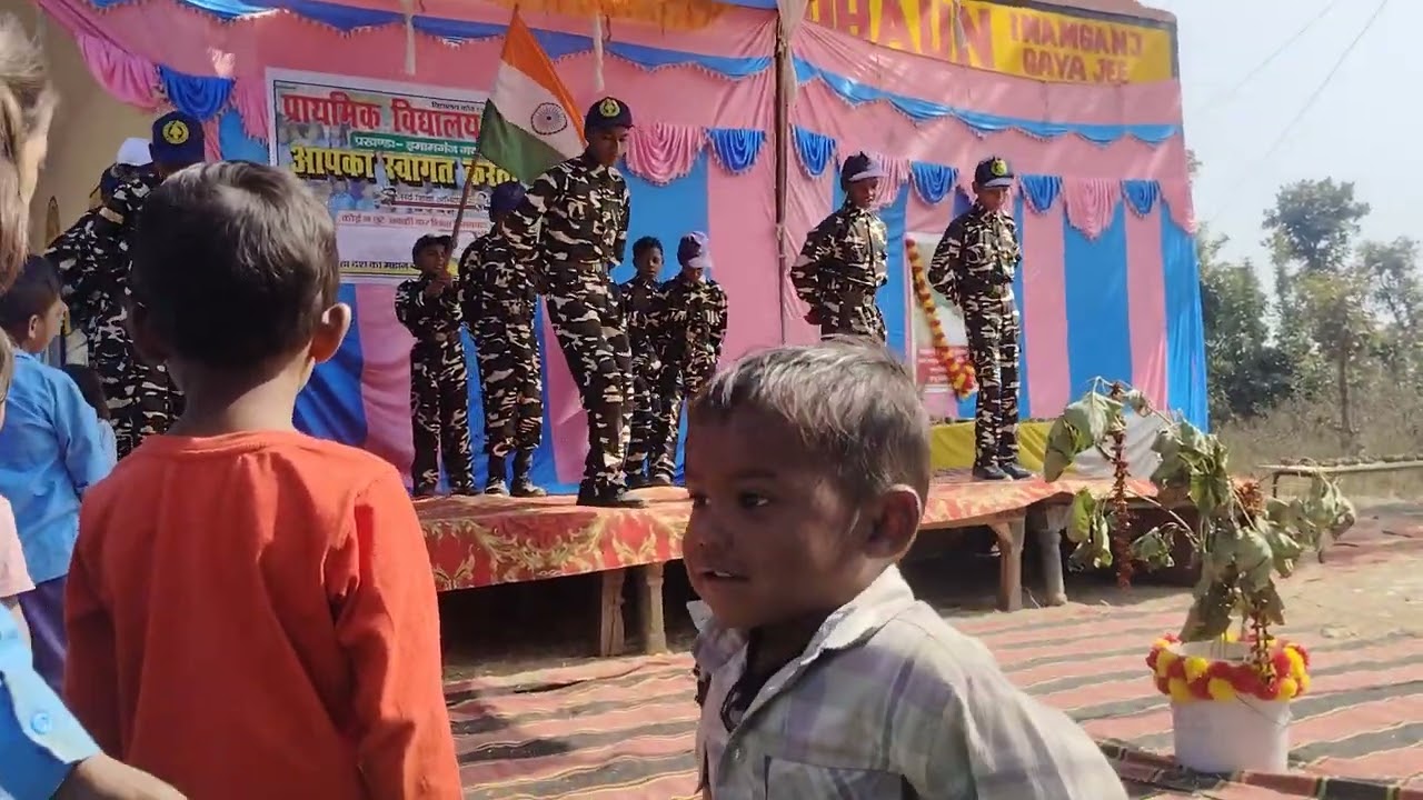 Ps khadaun imamganj gaya ji me opretion sindur ka abhinay karte huye bachche