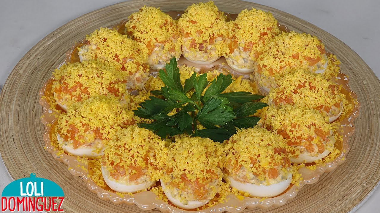 HUEVOS RELLENOS MIMOSA, CON SOLO SEIS INGREDIENTES HARÁS UNA RECETA PARA TRIUNFAR - Loli Domínguez