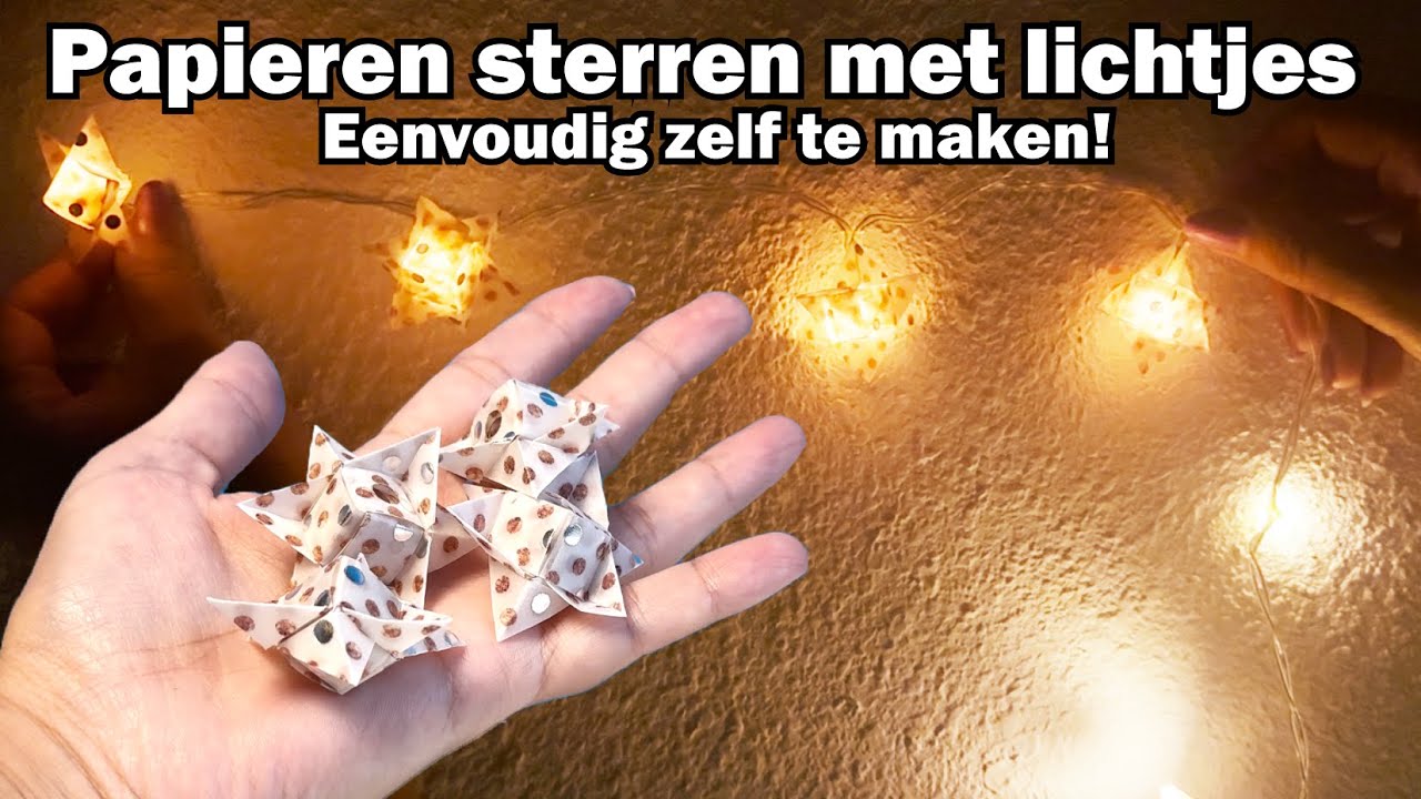 3D papieren ster maken voor led lichtjes – eenvoudig & mooi