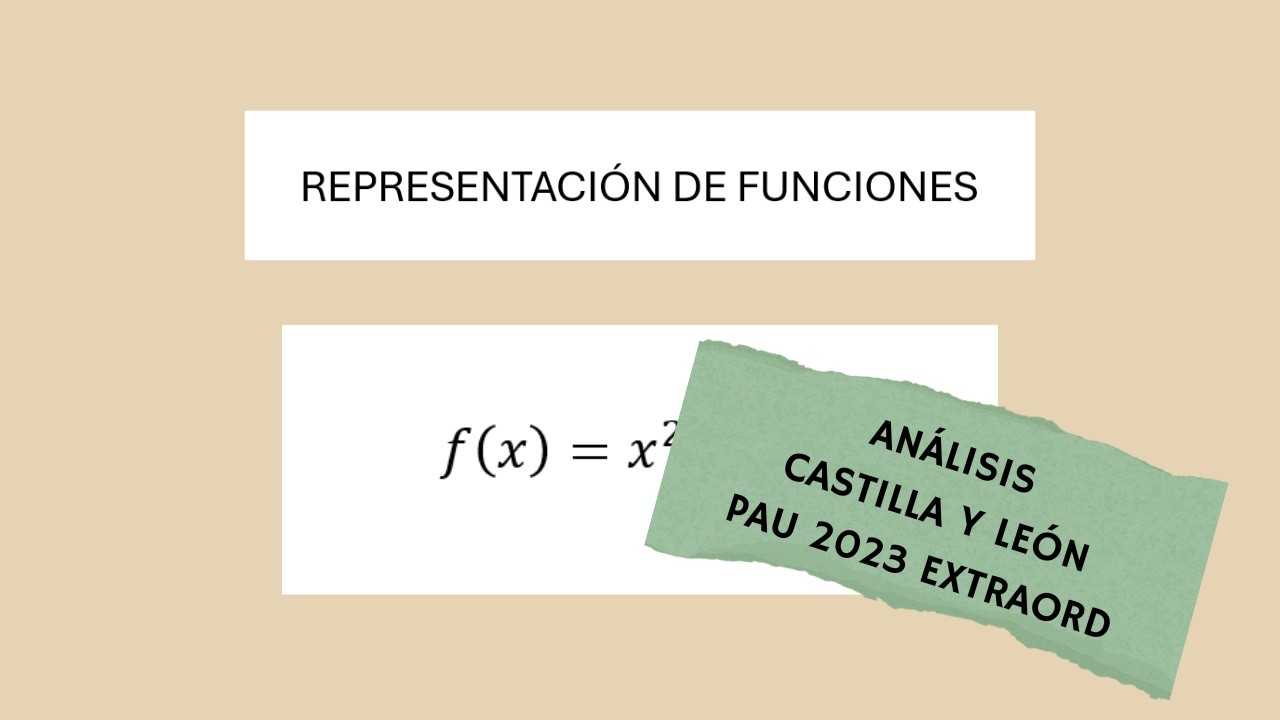 2º Bach - Mat II - Análisis - PAU CyL 2023 Extraordinaria - Representación función polinómica