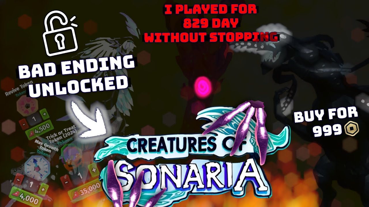 I played for 829 days no stopping, 5k hours | And here's what I want to say, Sonaria is breaking now
