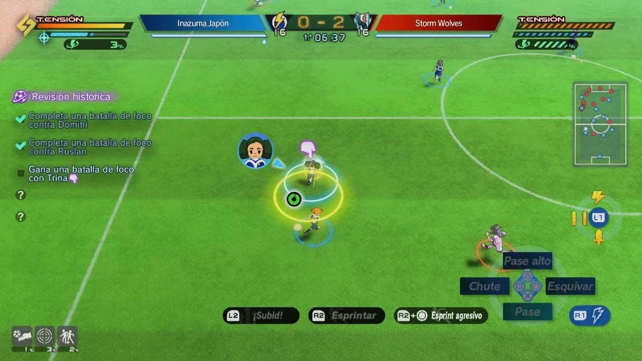 INAZUMA ELEVEN: Heroes' Victory Road. Modo Crónica. Partido VS Los Storm Wolves.