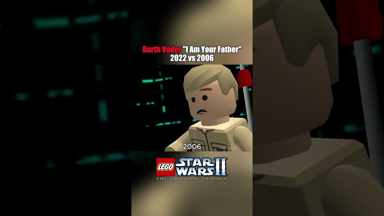 Дарт Вейдер &laquo;Я твой отец&raquo; в играх LEGO: сейчас против тогда! #legostarwars #shorts