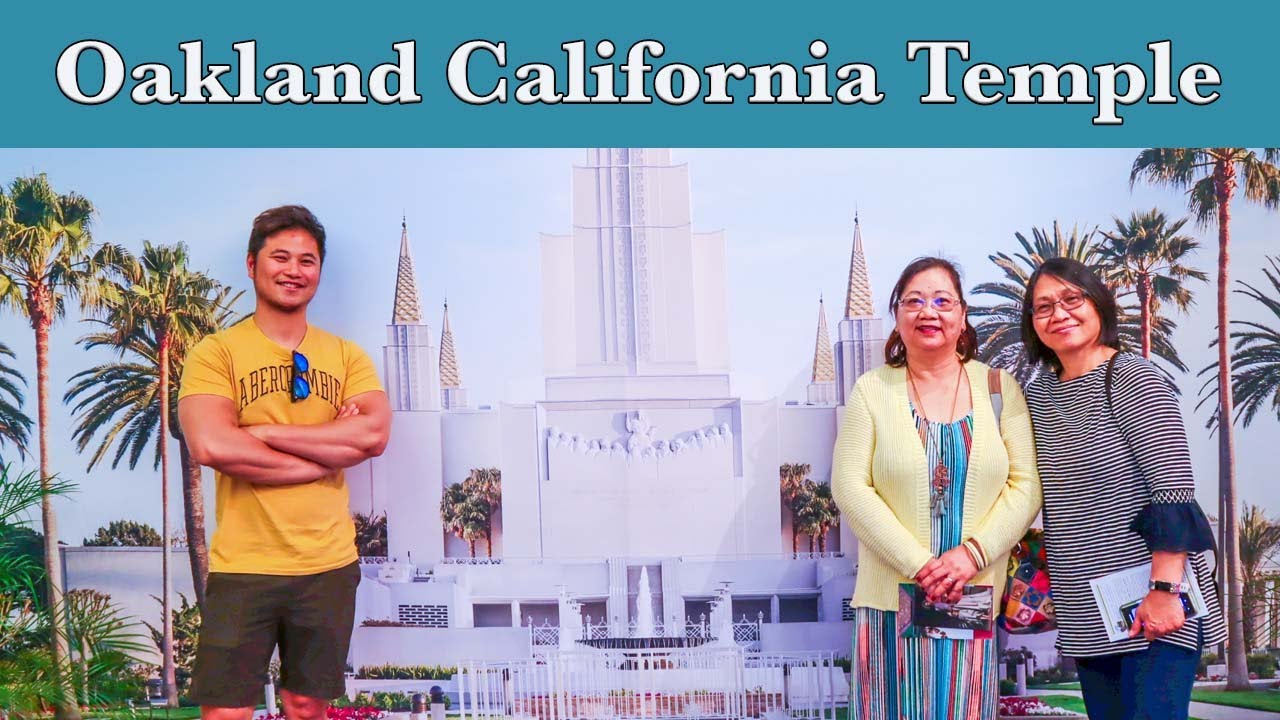 Oakland California Temple, an LDS church located high up the Oakland hills.