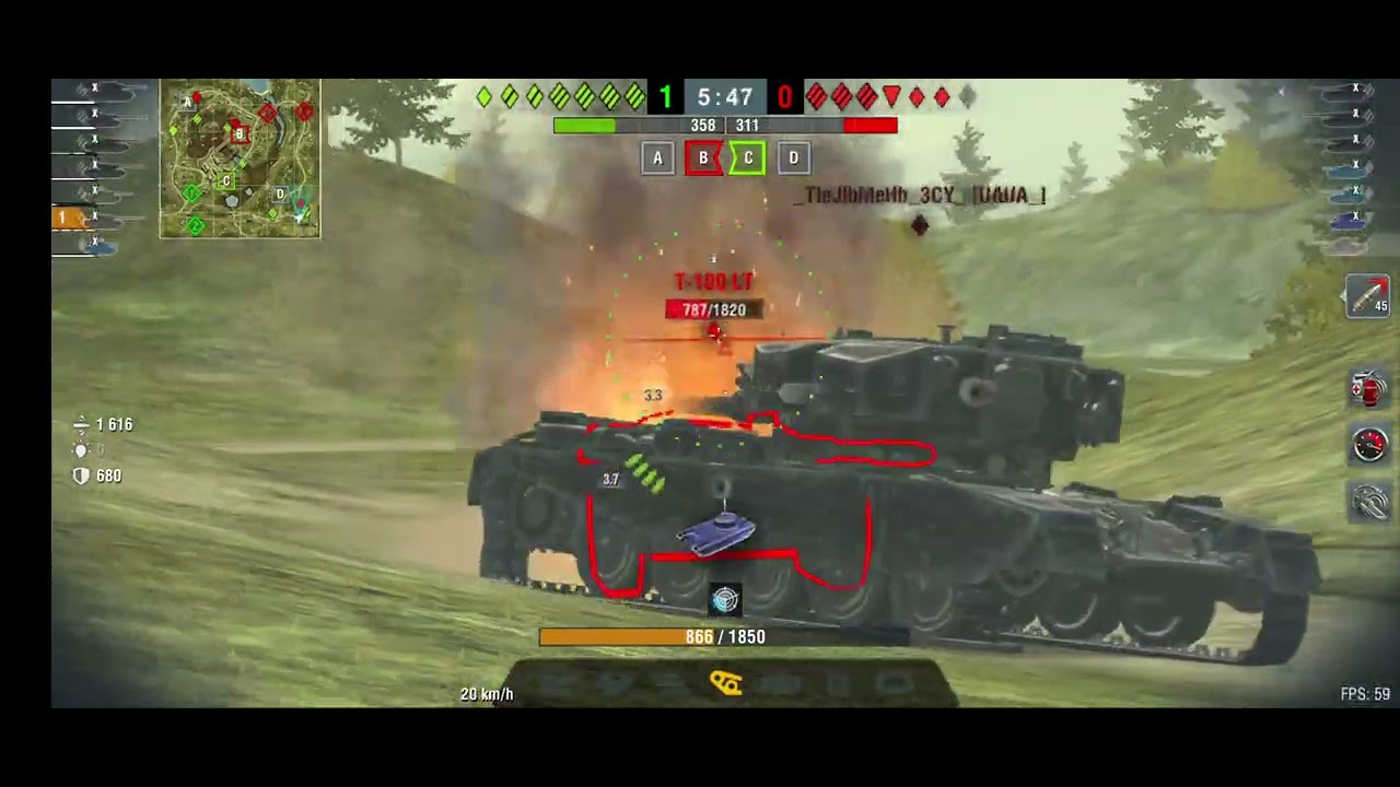 ACE TANKER😎 with CARRO COMBATTIMENTO and 5 KILLS‼️🔥 was close to 7 kills