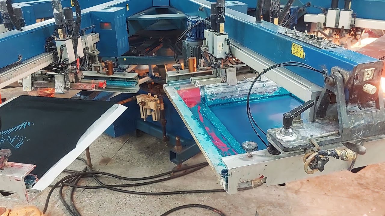 Foil Printing Process on T-Shirts// Machine Overview of Foil Print on Garments.