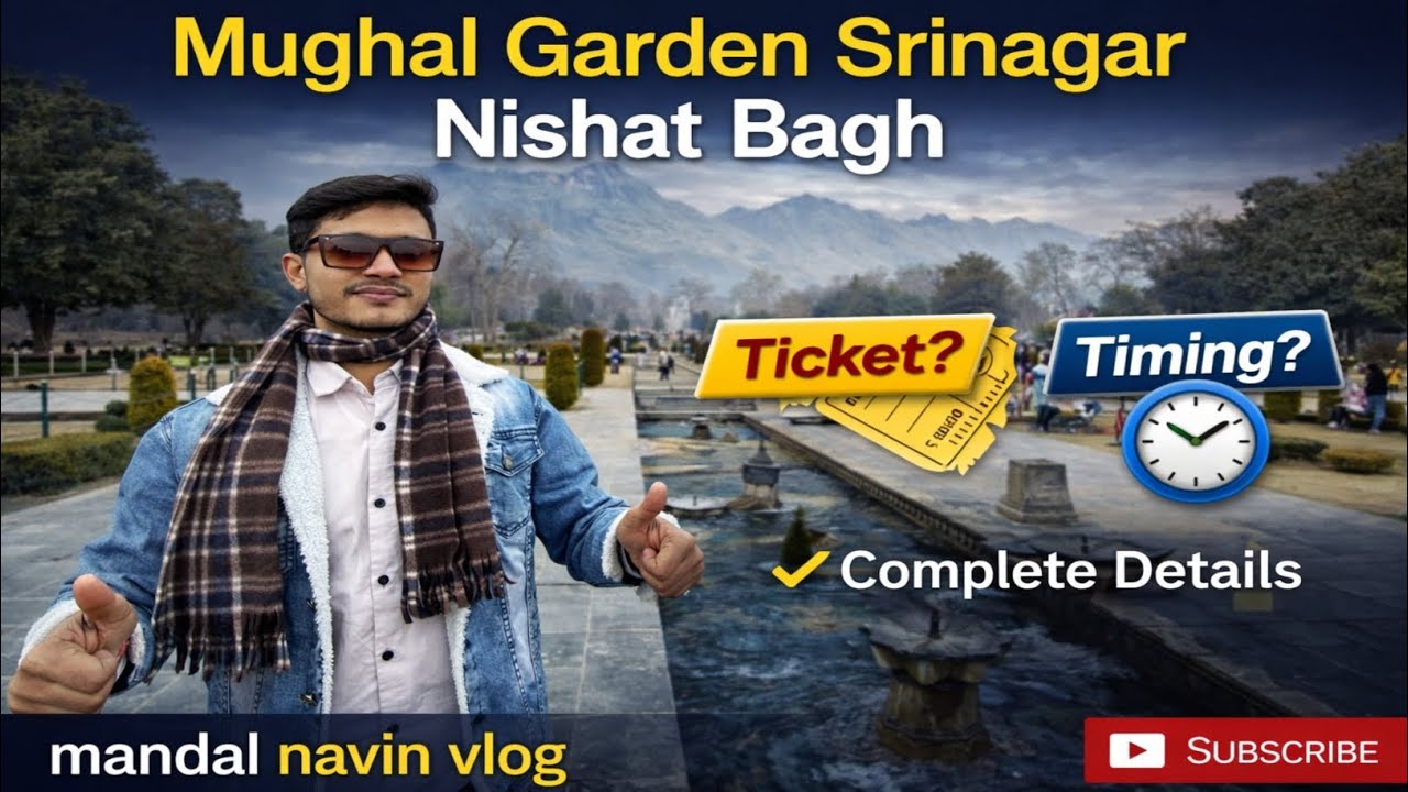 Nishat Bagh Srinagar 🌸 | Kashmir ka Sabse Khubsurat Mughal Garden 😍 | #vlog @MandalNavinVlog9123 