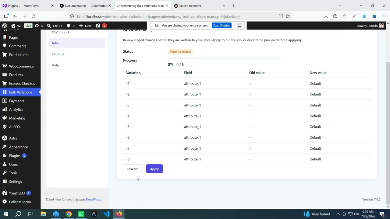 CSV import