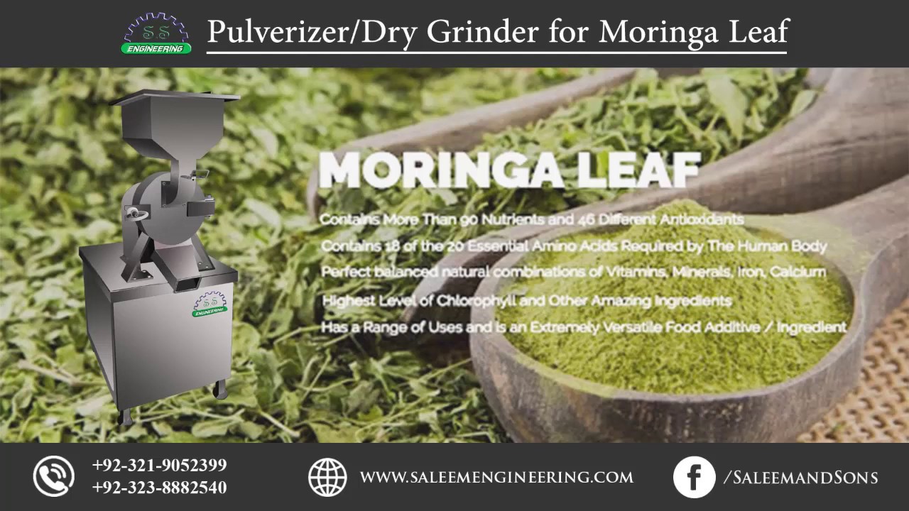 Pulverizer| Dry Grinder| Moringa Leaves Grinding| Spices Grinding Machine