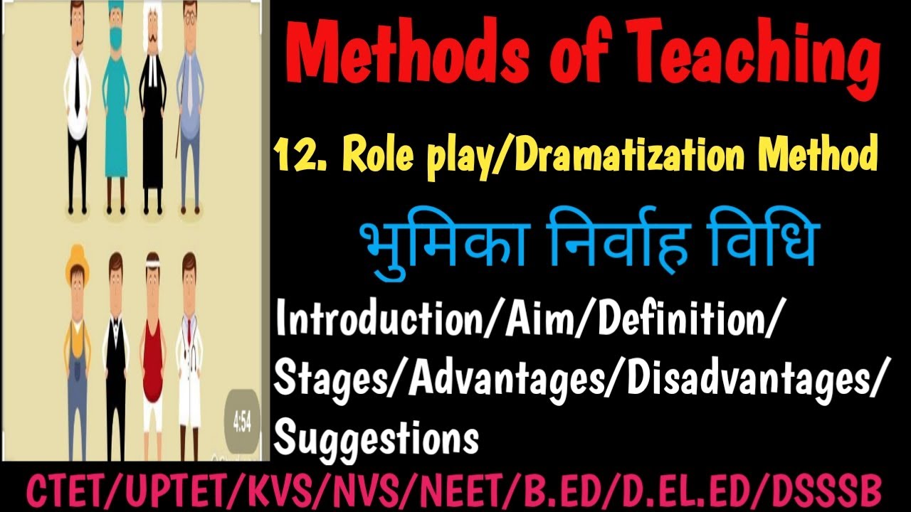 Role playing (भूमिका निर्वाह) / Dramatization Method/Methods of Teaching/Role play/भूमिका निर्वाह