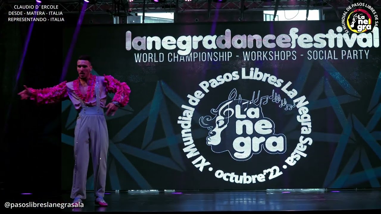 CLAUDIO D´ERCOLE - Semifinalista Solista maculino XI Mundial de Pasos Libres  La Negra Salsa 2022