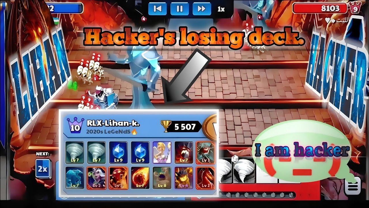 I defeat a hacker by using a normal deck😎💪