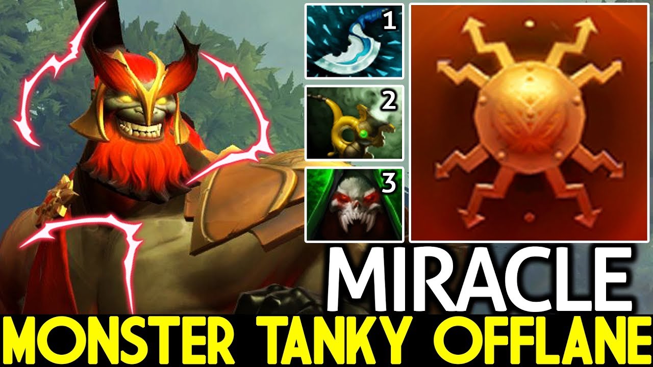 MIRACLE [Mars] Monster Tanky Offlane WTF Game 7.24 Dota 2