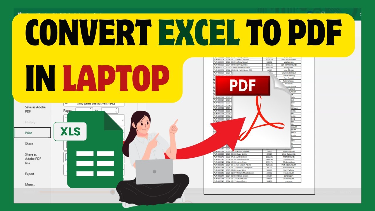 How To Convert Excel To PDF In Laptop