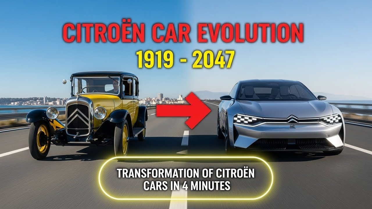 Citroën Car Evolution 1919–2047 | Transformation of Citroën Cars in 4 Minutes