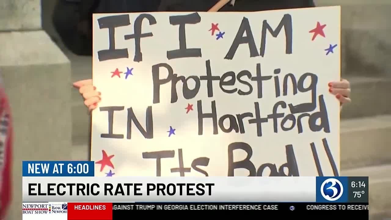 Protest held in Hartford over &lsquo;public benefits fund&rsquo; portion of electric bills
