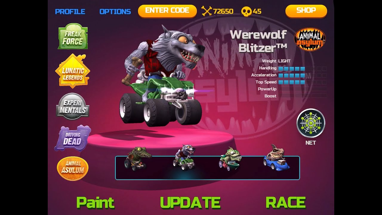 The Monster 500 game! All charecters.