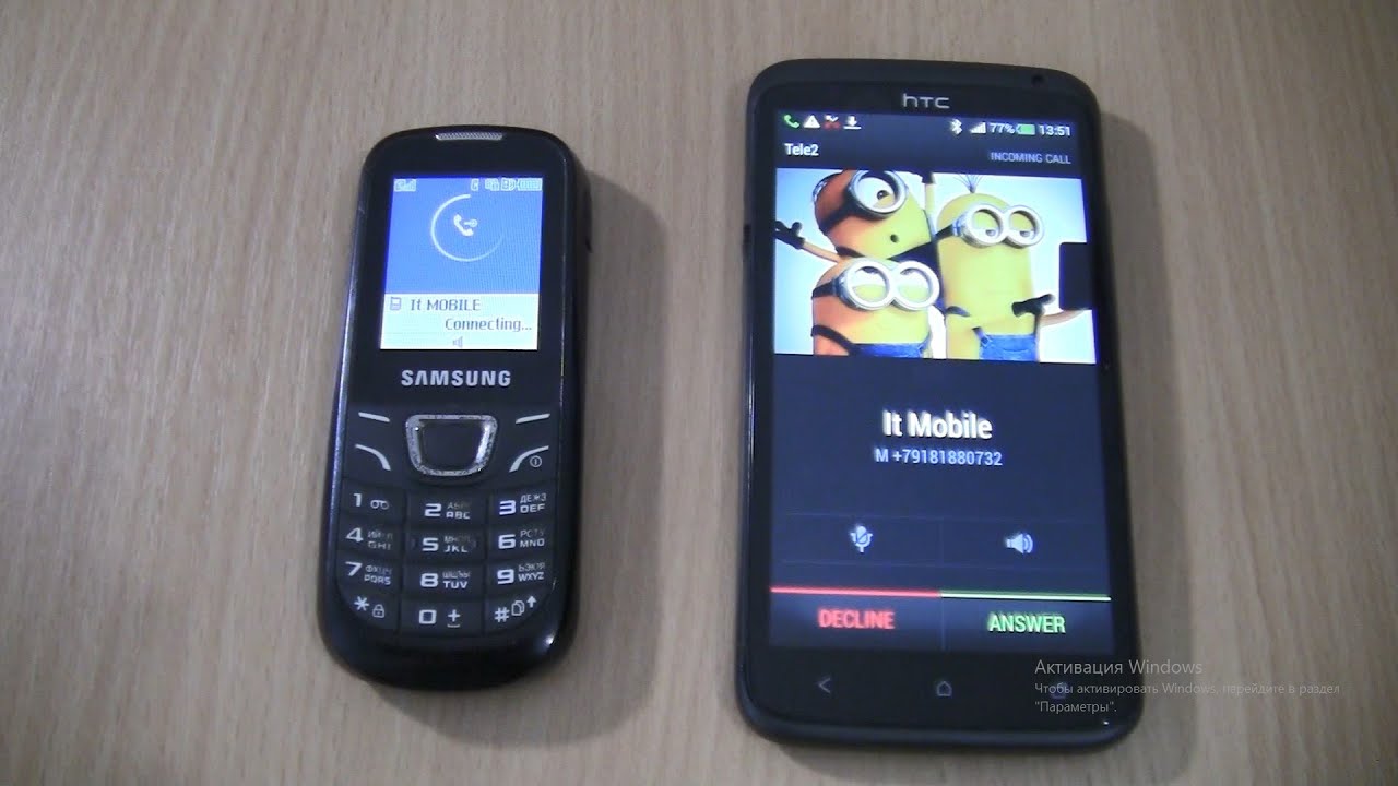 Incoming call&Outgoing call at the Same Time HTC One X +Samsung E1225T